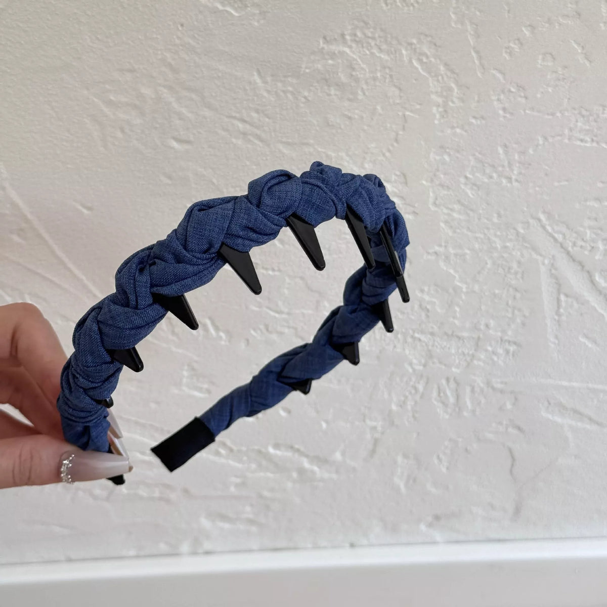 Denim Ruched Hair Headband