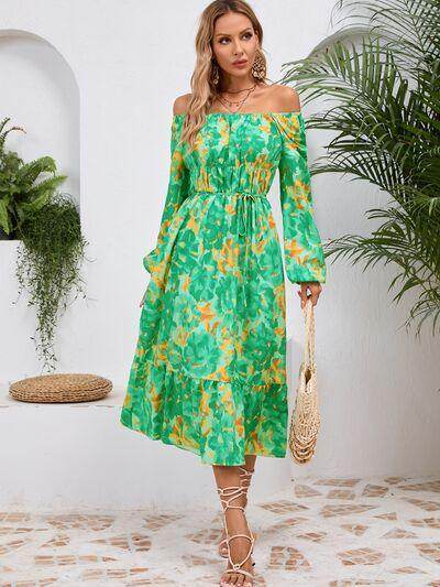 Stylish Printed Long Sleeve Midi Dress for All Occasions