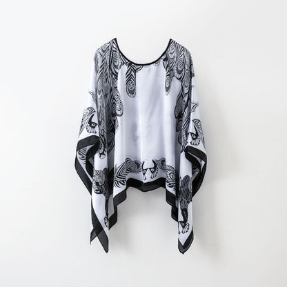 Pullover Shawl Outerwear Cover-up Multifunctional Scarf