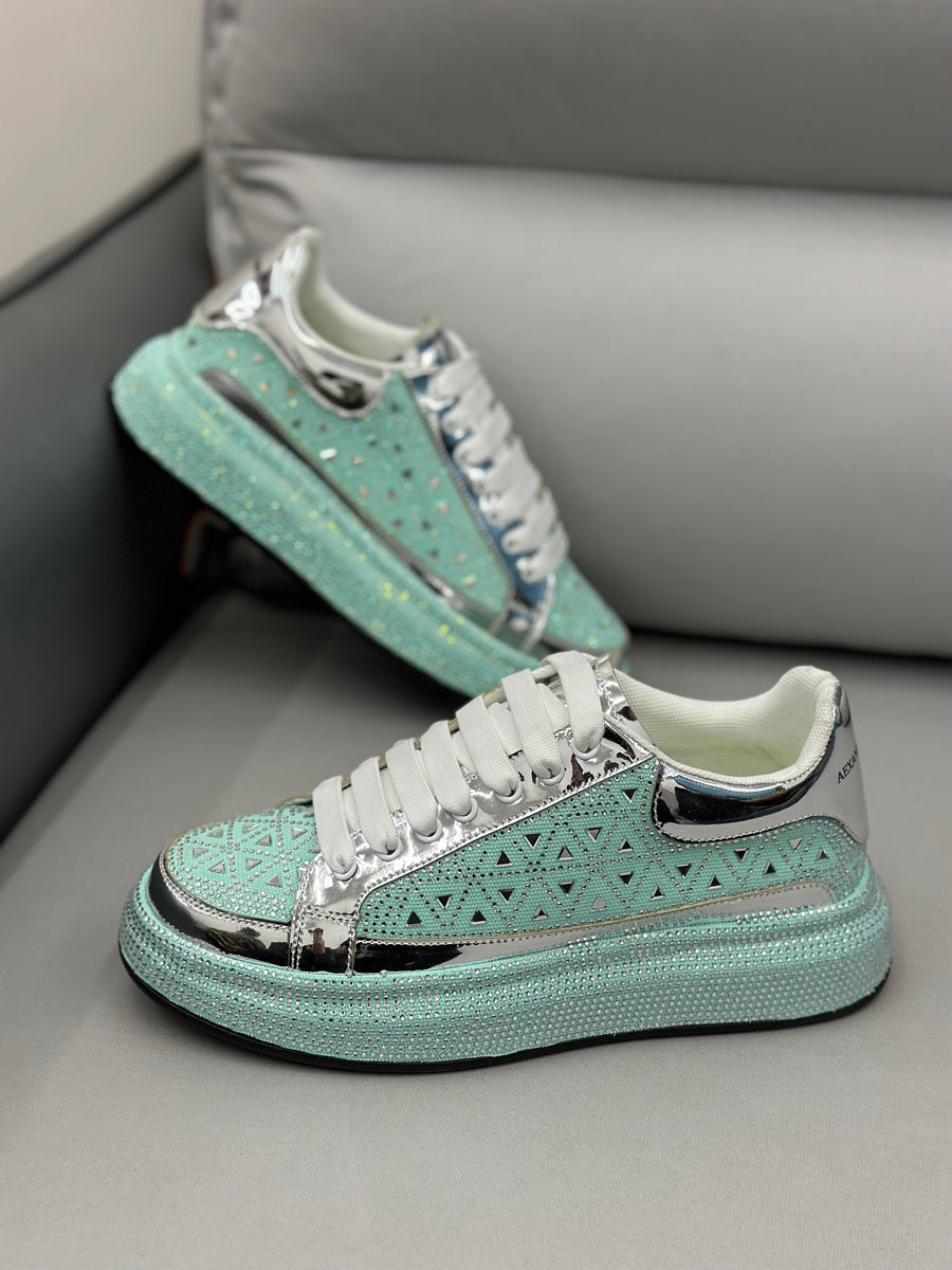 Low-top Rhinestone Platform Men&
