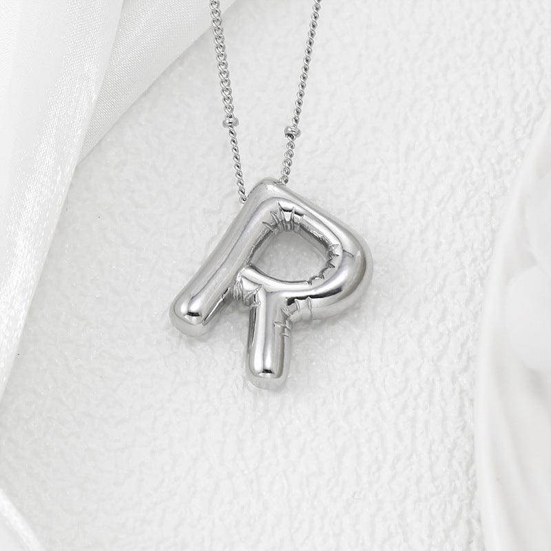 Copper Bubble Letter Pendant Necklace for Stylish Personalization