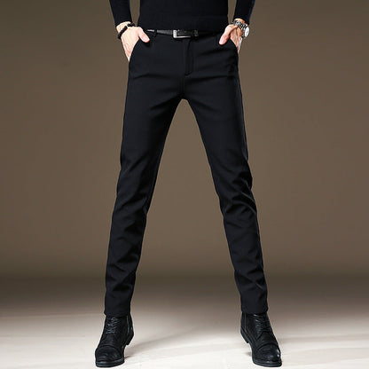 High-end Wrinkle-free Dress Pants Mens Business Slim-fit Tapered-leg Style