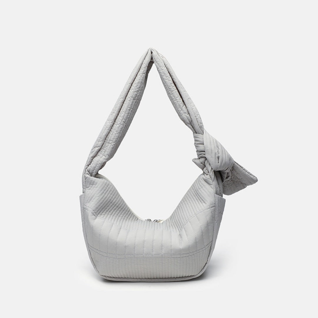 Elegant Folded Hobo Bag Ladies - Lightweight Large Capacity Shoulder Bag &amp; Casual Cloth Crossbody Bag