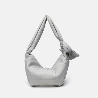 Elegant Folded Hobo Bag Ladies - Lightweight Large Capacity Shoulder Bag &amp; Casual Cloth Crossbody Bag
