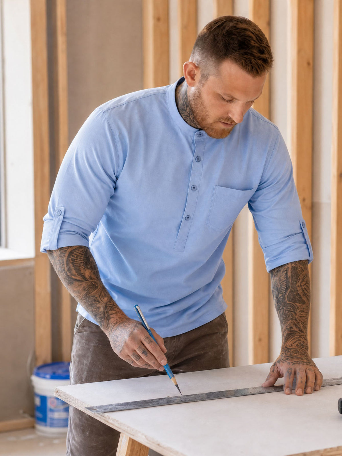 Tough Cotton Mid-Sleeve Work Shirt  Rugged, Breathable &amp; Job-Site Ready