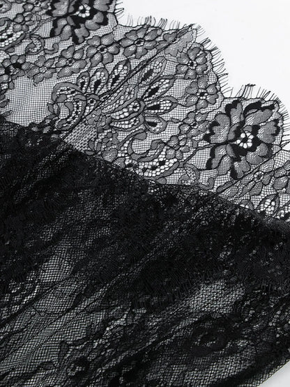 Lace Deep V-Neck Maxi Dress