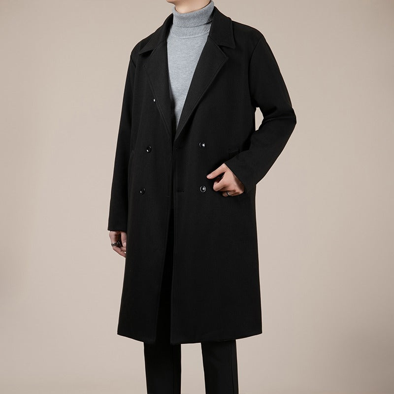 Autumn And Winter Trench Men&