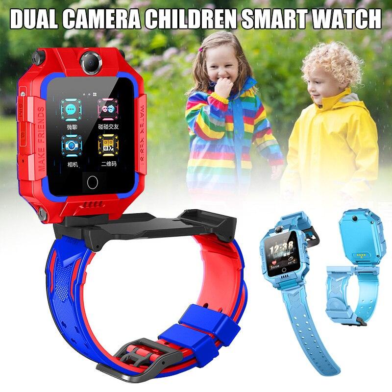 2G/4G Kids Smart Watch Phone Call Digital Screen Waterproof Wristwatch GPS Locator Smart Watch With Dual Camera Pedometer Touchscreen Kids Watch With MP3 Music Player Video Recorder Toddlers Toys Birthday Gift For Children