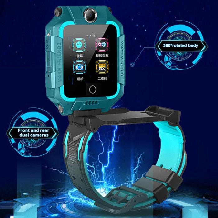 2G/4G Kids Smart Watch Phone Call Digital Screen Waterproof Wristwatch GPS Locator Smart Watch With Dual Camera Pedometer Touchscreen Kids Watch With MP3 Music Player Video Recorder Toddlers Toys Birthday Gift For Children