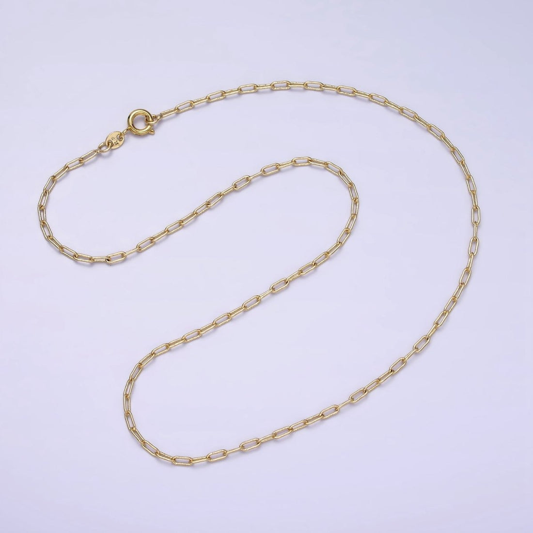 2mm Paperclip 16 Inch Choker Dainty Minimalist Necklace | WA-1871 Clearance Pricing
