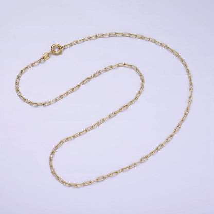 2mm Paperclip 16 Inch Choker Dainty Minimalist Necklace | WA-1871 Clearance Pricing