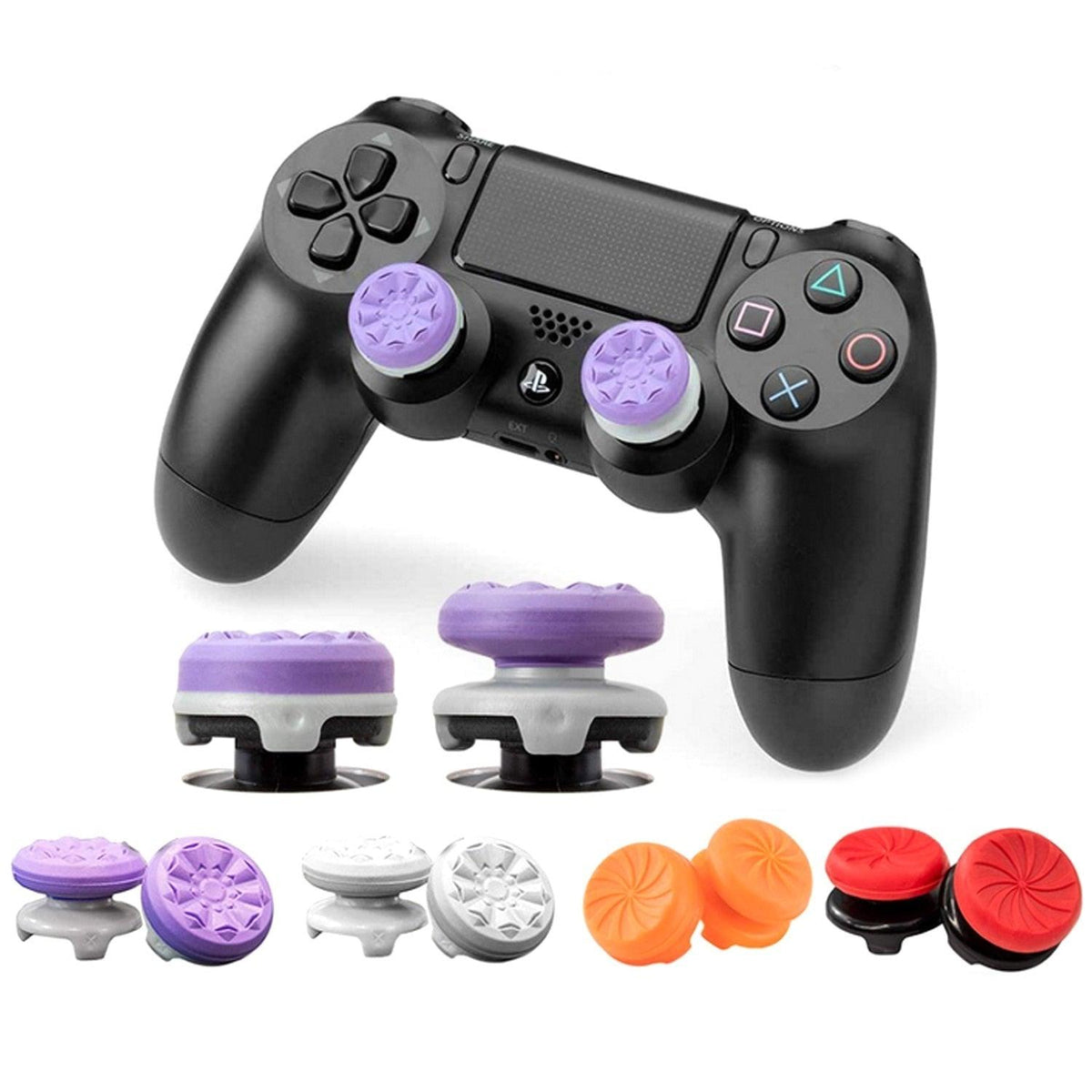2PCS Non-slip Soft Silicone Thumbstick Joystick Grip High-Rise Caps Covers Game Controller  Button Stick Cover Switch Joystick Grip Cap Part Analog Cap Controller