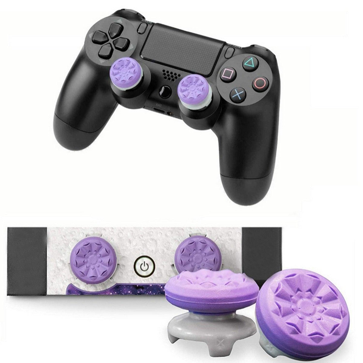2PCS Non-slip Soft Silicone Thumbstick Joystick Grip High-Rise Caps Covers Game Controller  Button Stick Cover Switch Joystick Grip Cap Part Analog Cap Controller