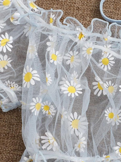 2PCS/Set Off Shoulder Lace Up Bikinis Women Sweet Women&