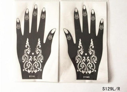 2Pcs/Set Temporary Womens Tattoo 25 Luxury Designs Body Art Waterproof Tattoo For Hands Wedding Party