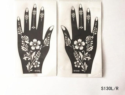 2Pcs/Set Temporary Womens Tattoo 25 Luxury Designs Body Art Waterproof Tattoo For Hands Wedding Party