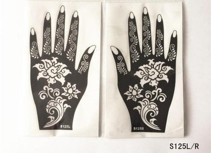 2Pcs/Set Temporary Womens Tattoo 25 Luxury Designs Body Art Waterproof Tattoo For Hands Wedding Party