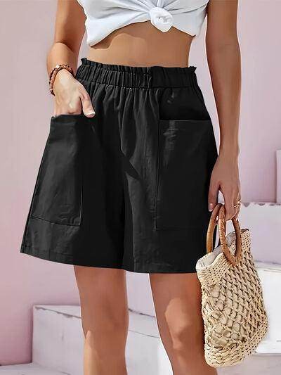 Full Size Pocketed Elastic Waist Shorts for Everyday Comfort
