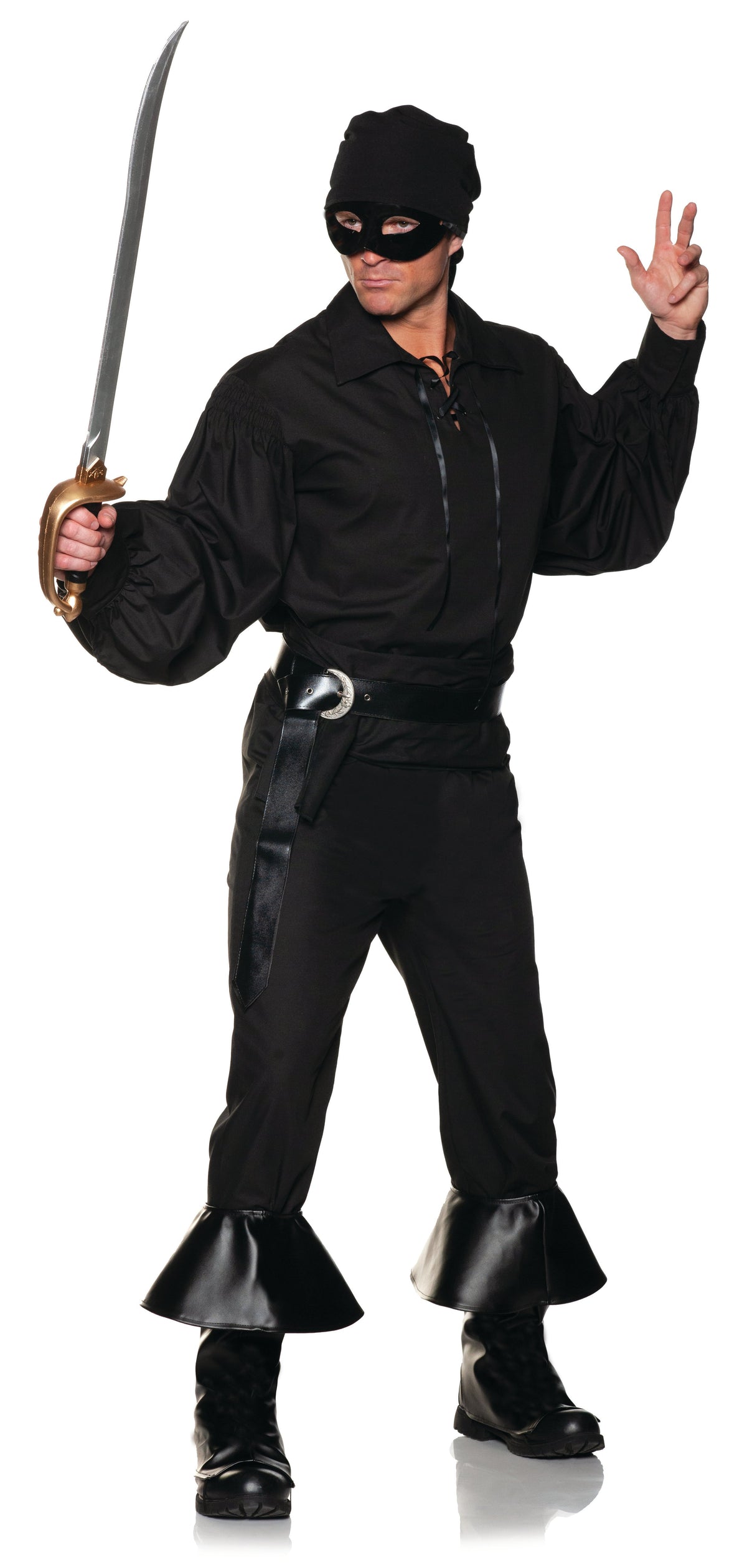 Princess Bride Westly Zorro Black Adult Costume Size Standard