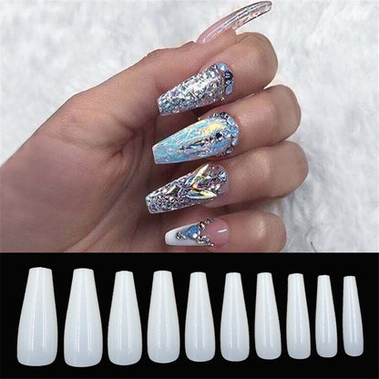 500 Transparent Natural Color Ballet Fake Nails