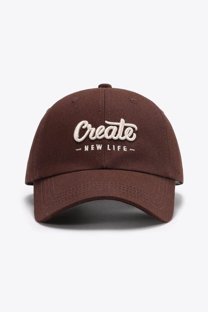 CREATE NEW LIFE Adjustable Cotton Baseball Cap for All Sizes