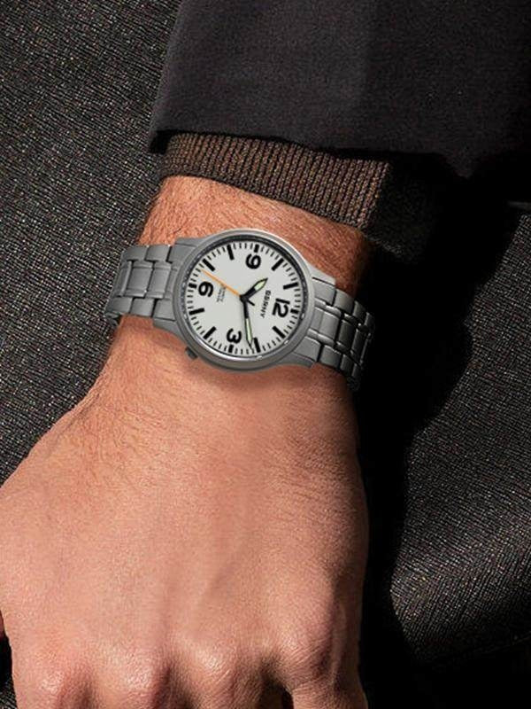 Bernie Mens Waterproof Highly Luminous Titanium Alloy Quartz Watch