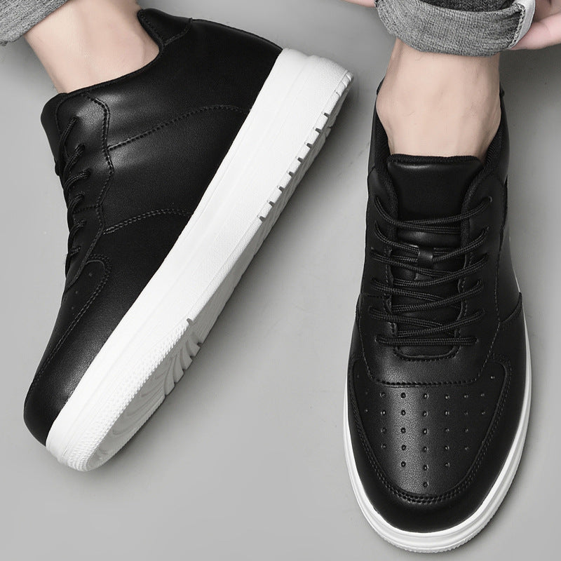 Mens Casual Korean-style Low-top White Sneakers