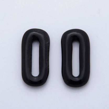 30mm Natural Gemstone Oval Oblong Link Finding | Z1204 - Z1210
