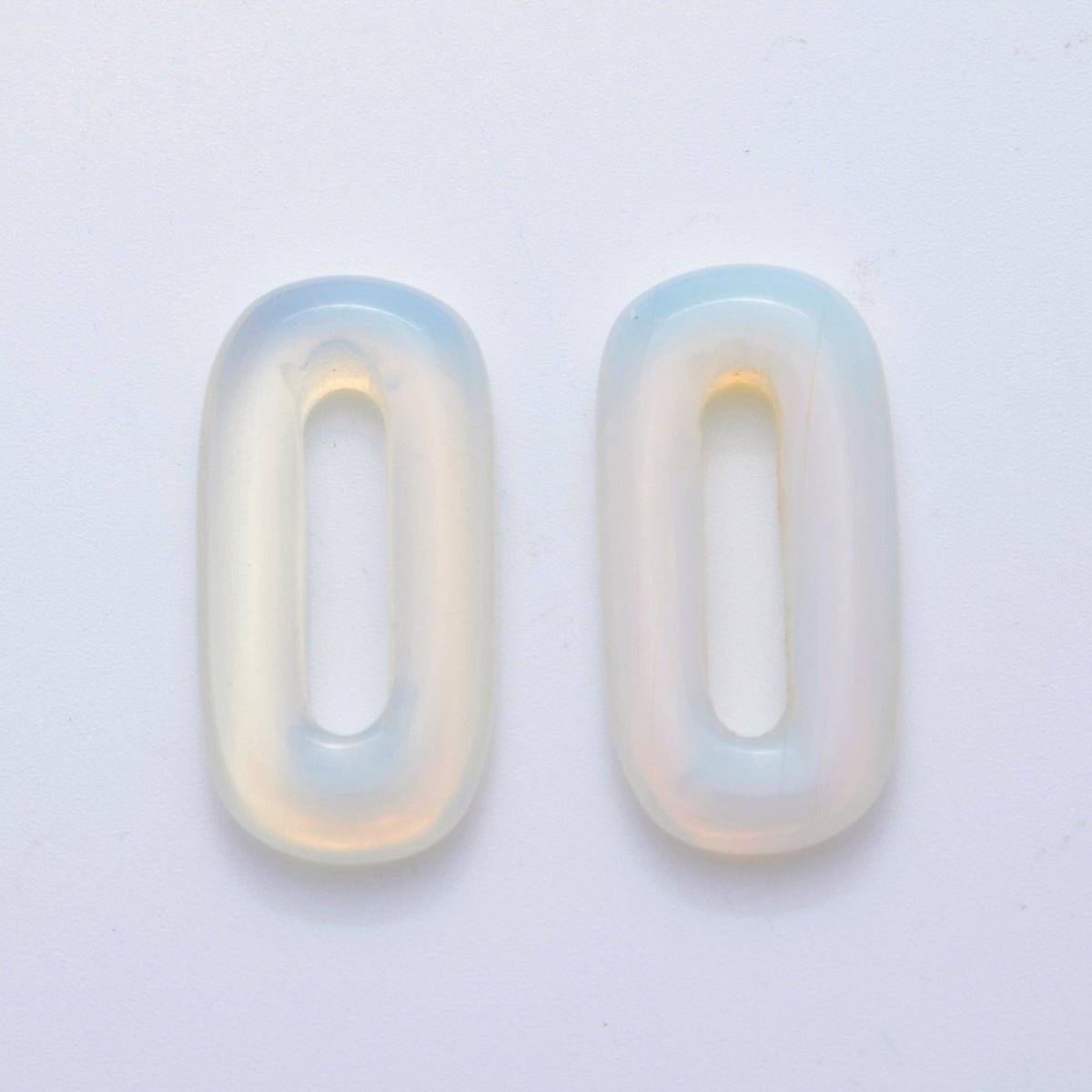 30mm Natural Gemstone Oval Oblong Link Finding | Z1204 - Z1210
