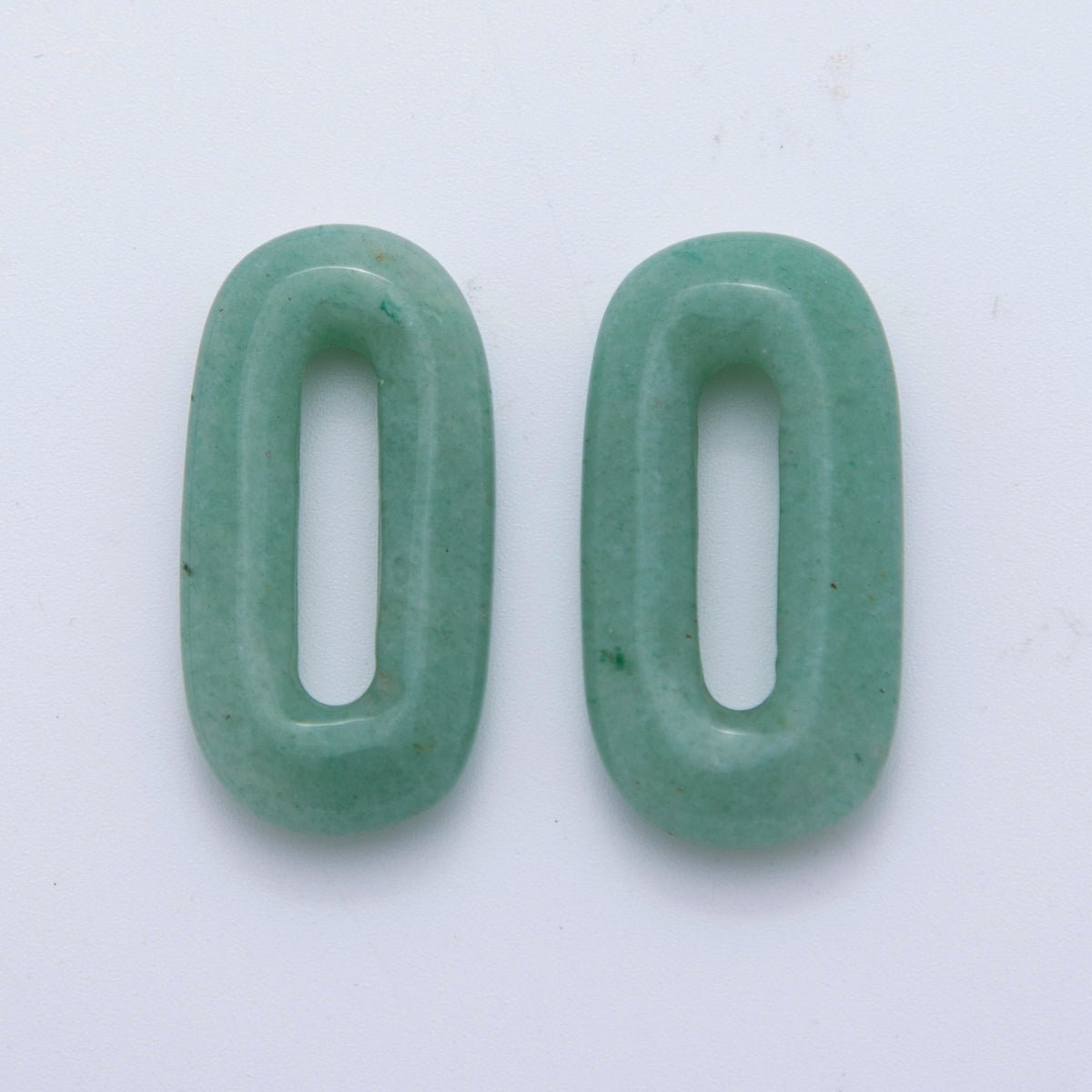 30mm Natural Gemstone Oval Oblong Link Finding | Z1204 - Z1210