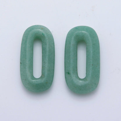 30mm Natural Gemstone Oval Oblong Link Finding | Z1204 - Z1210