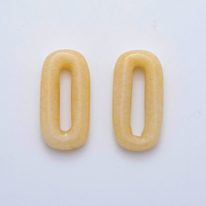 30mm Natural Gemstone Oval Oblong Link Finding | Z1204 - Z1210