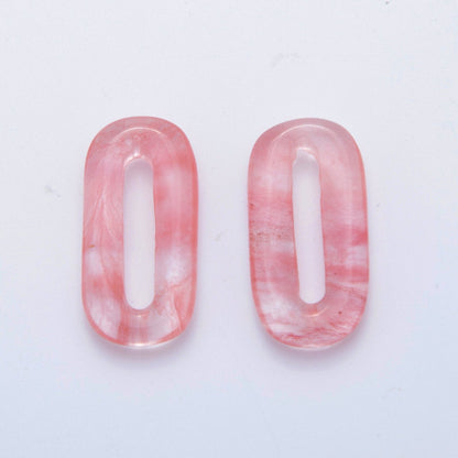 30mm Natural Gemstone Oval Oblong Link Finding | Z1204 - Z1210