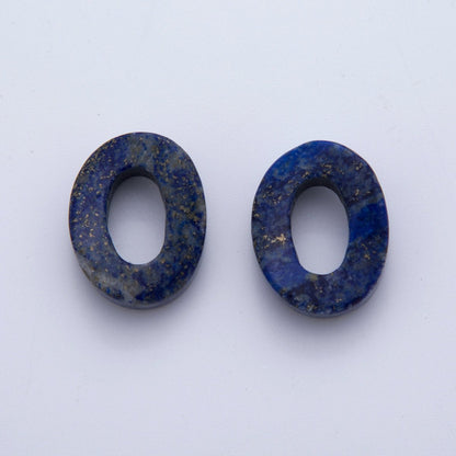 30mm Natural Gemstone Oval Oblong Link Finding | Z1211 - Z1219