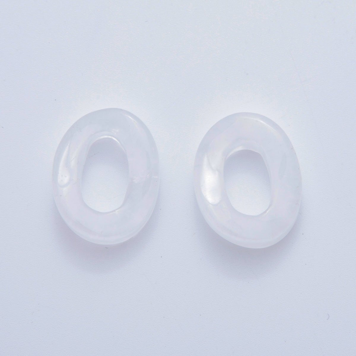 30mm Natural Gemstone Oval Oblong Link Finding | Z1211 - Z1219