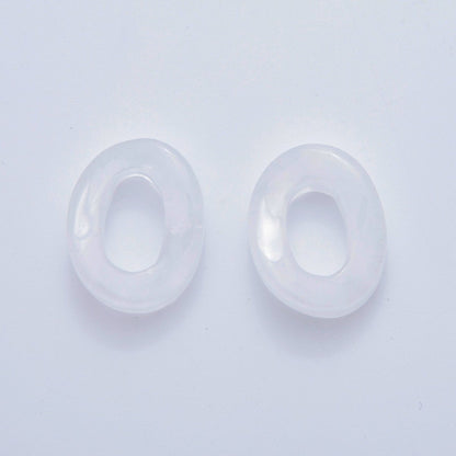 30mm Natural Gemstone Oval Oblong Link Finding | Z1211 - Z1219