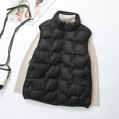 Large-size Down Cotton Vest For Fall And Winter