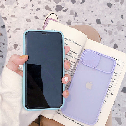 Frosted frame lens phone case