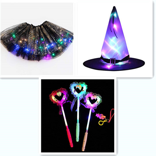 Magical &amp; Luminous  LED Princess Halloween Tutu Skirt Sequins Shiny Skirt