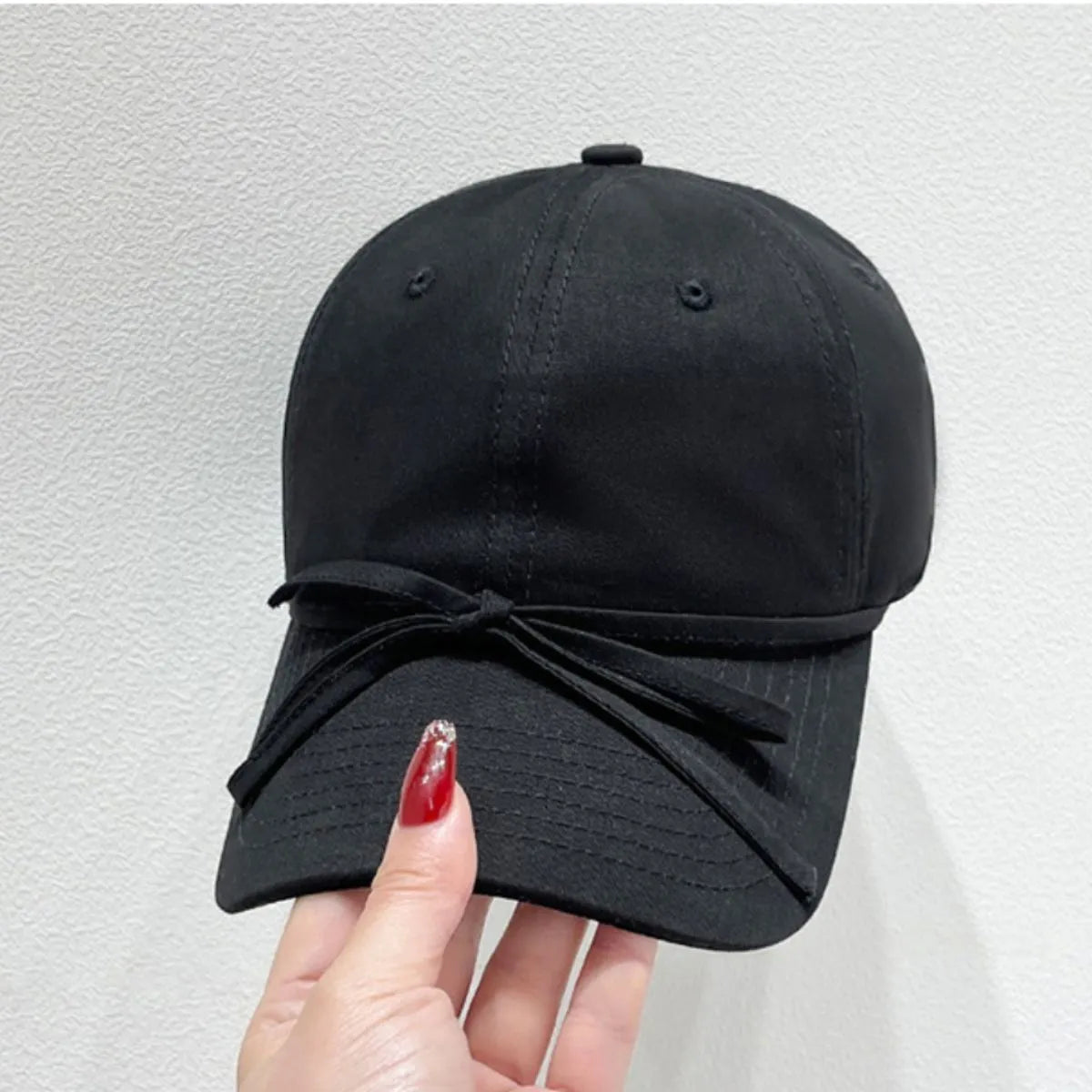 Bow Solid Color Baseball Cap