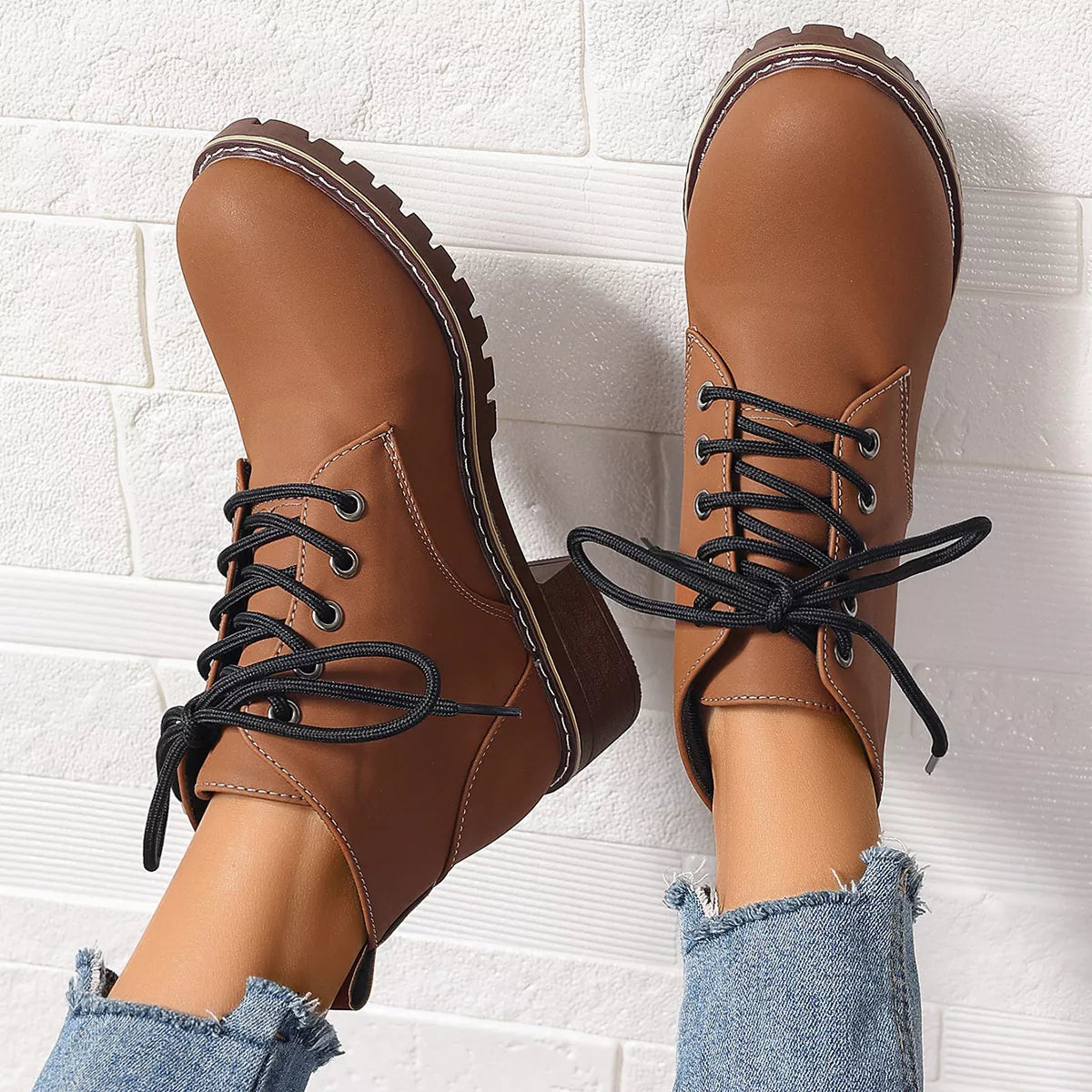 Lace-Up Ankle Boots