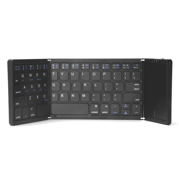 Three Folding Wireless Bluetooth Keyboard Touch Pad Mobile Phone Tablet Notebook Portable Folding Keyboard