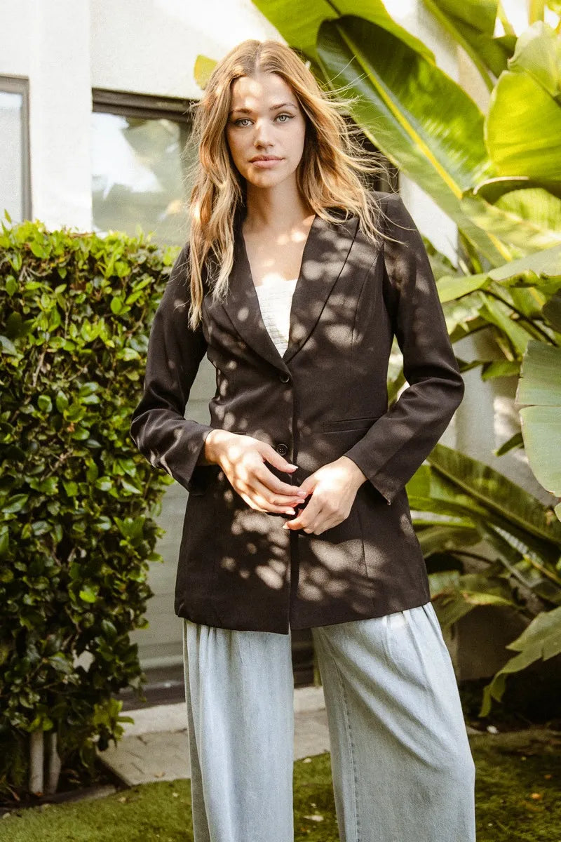 BiBi Single Brested Peaked Lapel Blazer