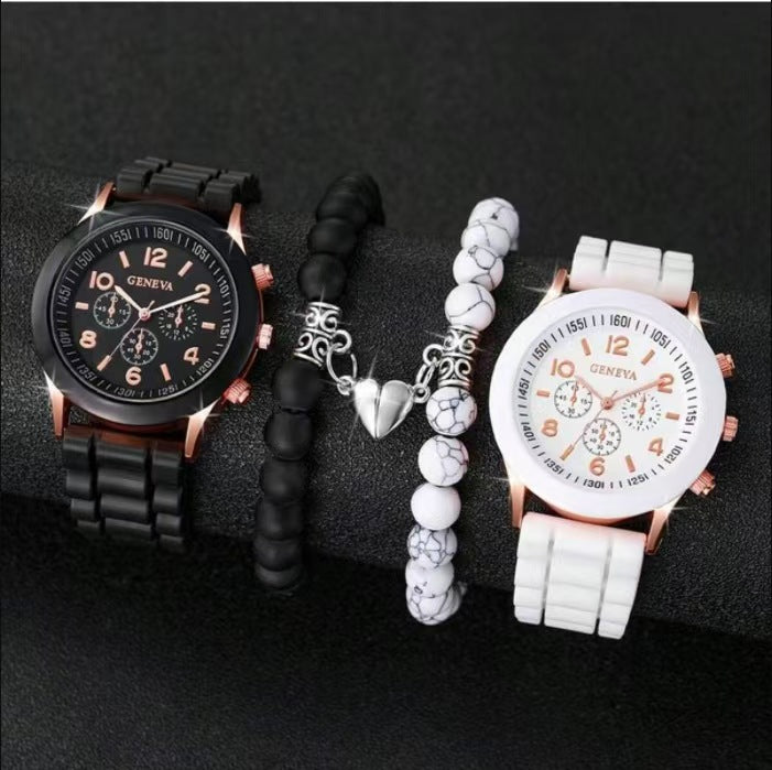 4-piece Set Fashionable Best-selling Classic Couple Watch Set