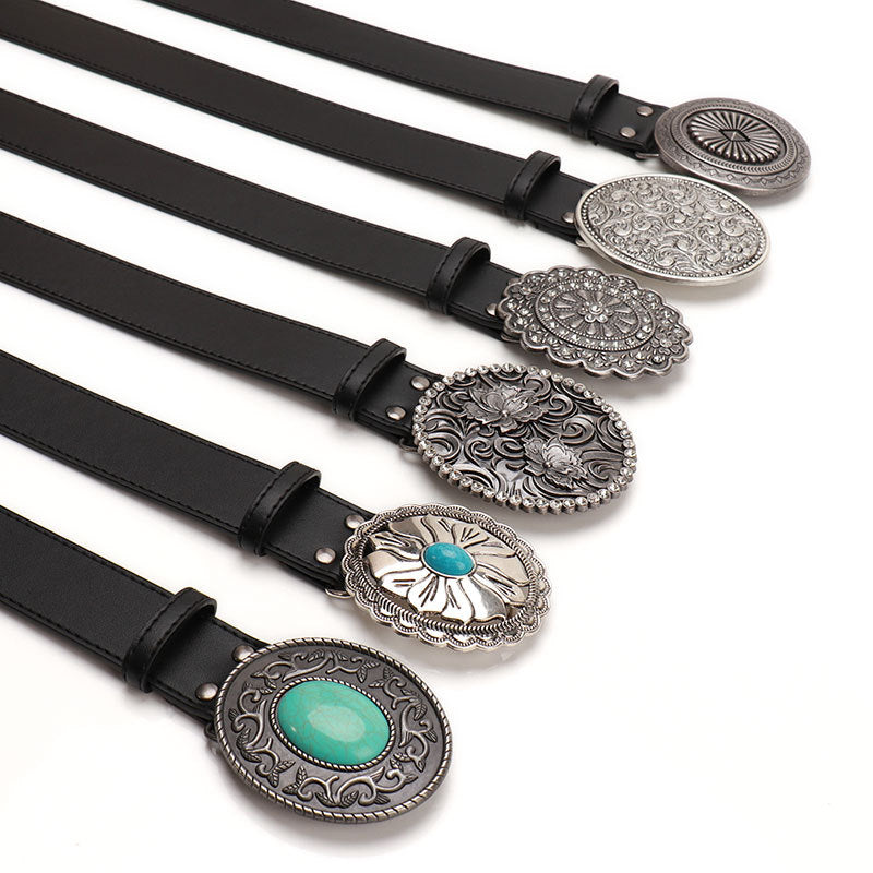 Retro Gem Black Belt Women&