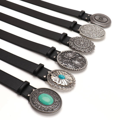 Retro Gem Black Belt Women&