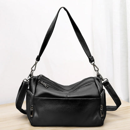 Elegant Genuine Leather Shoulder Bag – Stylish Crossbody &amp; Underarm Mommy Bag hobo