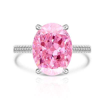Female Versatile Casual Papalacha High Carbon Diamond Ice Flower Ring