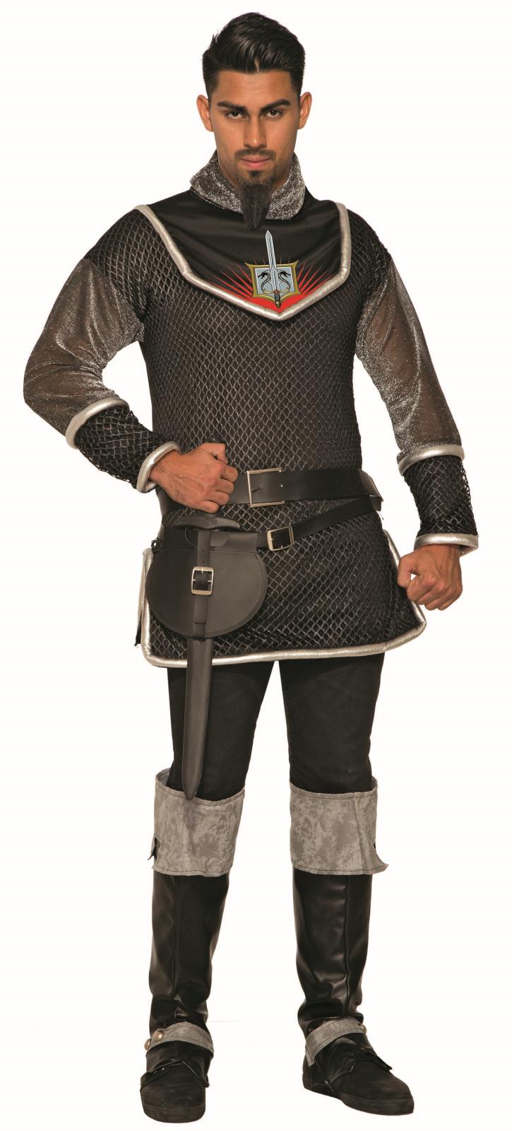 Medieval Black Chain Mail Rogue Prince Tunic