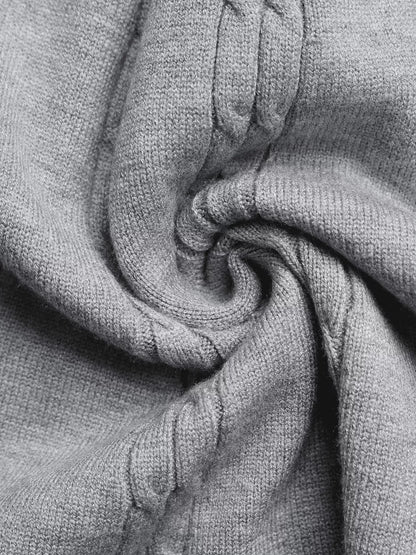 Cable Knit A-Line Sweater Dress